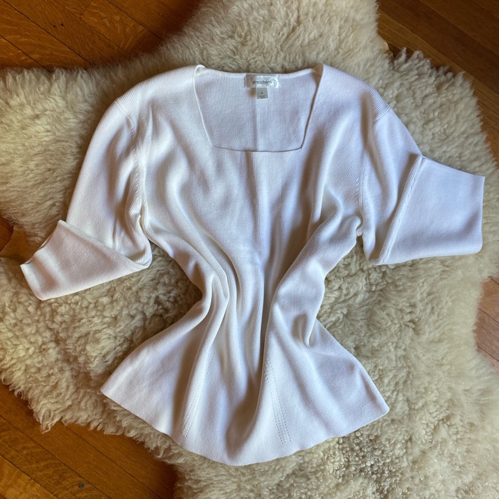 Square neck sweater